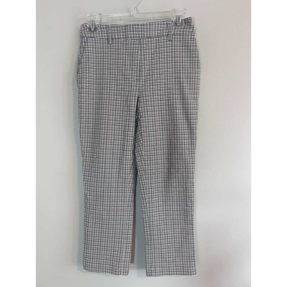 Jules & Leopold Women Plaid Ankle Pants Small Multi Color Stretch CHU24255Y